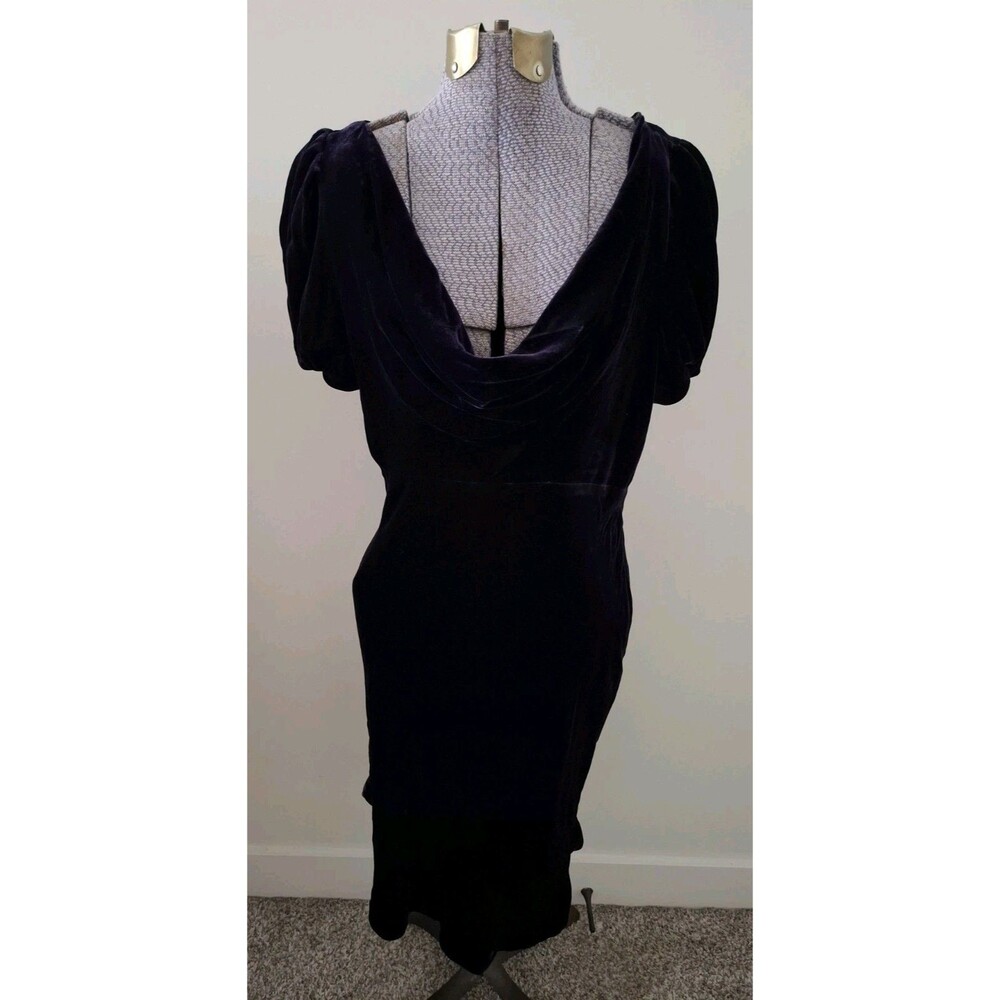 Rugby Ralph Lauren Women's Purple Velvet Dress Fit & Flare Cocktail 4 Romantic